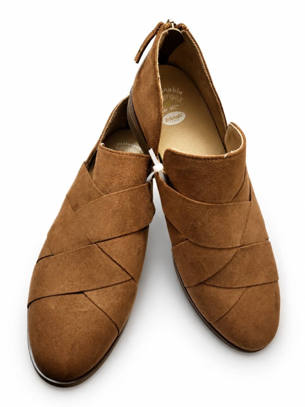 Dr. Scholls Always Band Brown Crisscross Ankle Booties Shoes Womens 8.5M